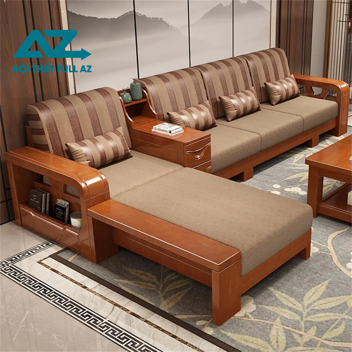 Mẫu bàn ghế phòng khách nhỏ gọn kết hợp sofa