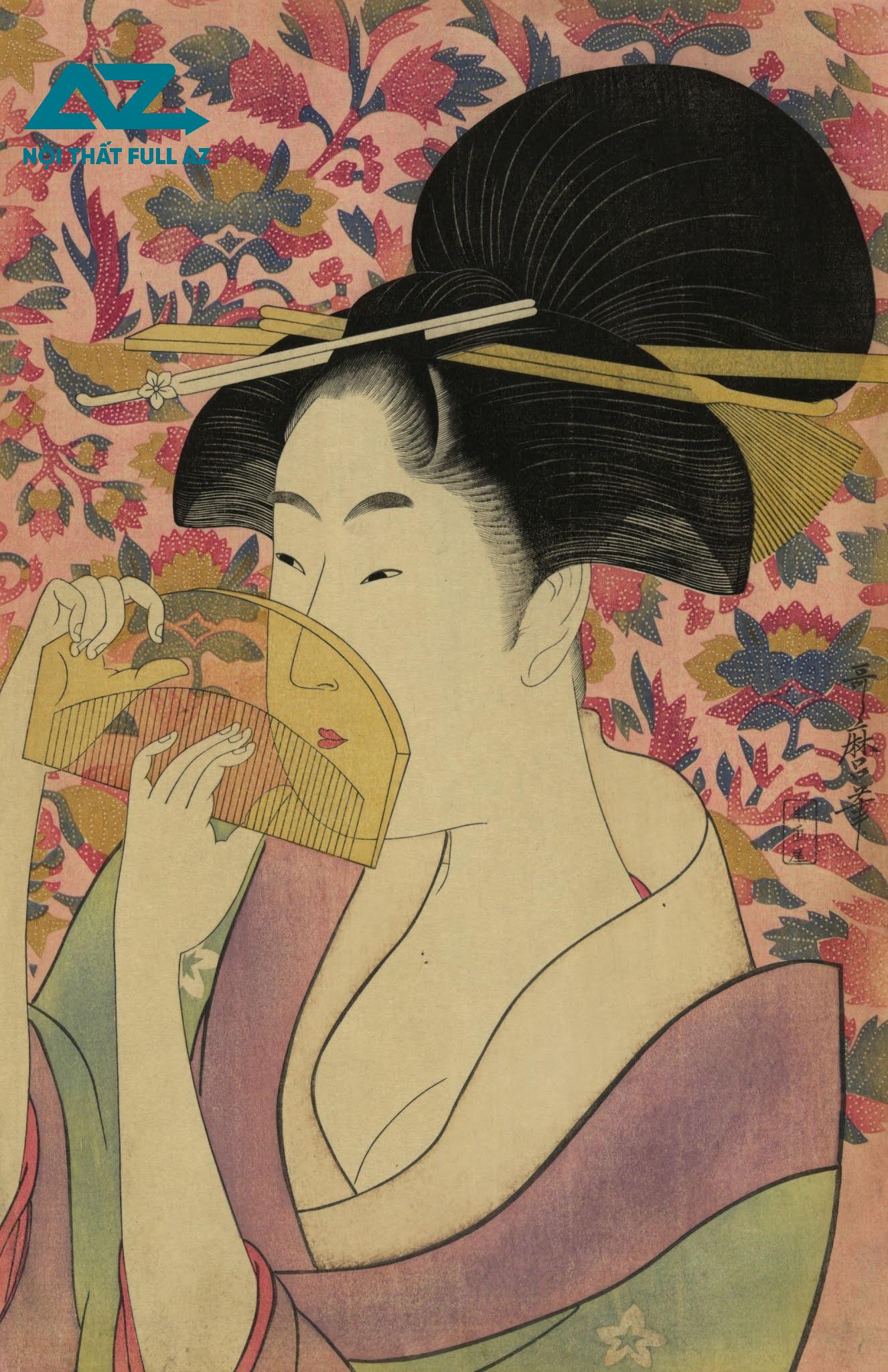 “Mỹ nhân và cây lược” – Utamaro Kitagawa